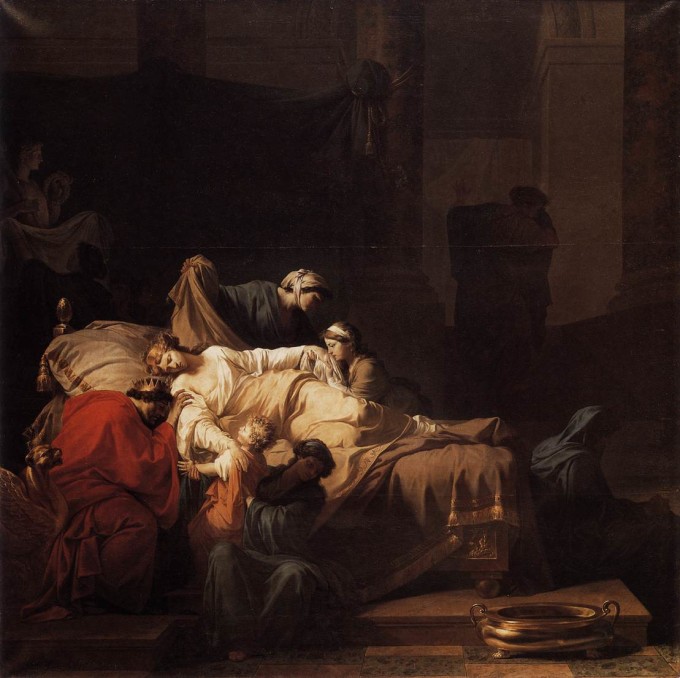 A morte de Alceste - Jean François Pierre Peyron.